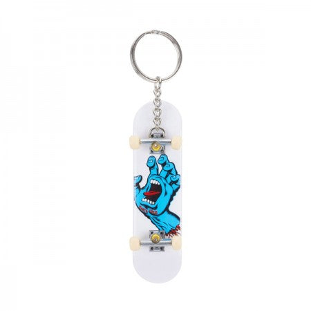 SANTA CRUZ　キーホルダー　"SCREAMING HAND FINGERBOARD KEYCHAIN" 　(White)