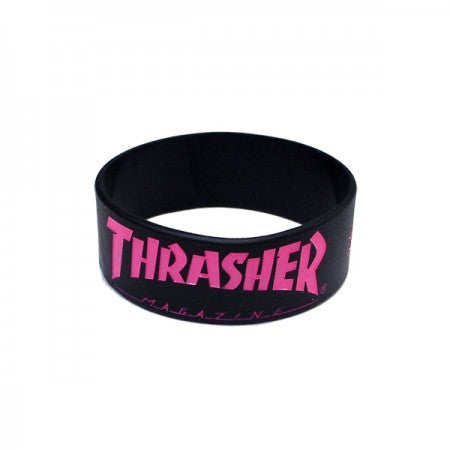THRASHER　ラバーバンド　"THRRW100"　(Black/Pink)