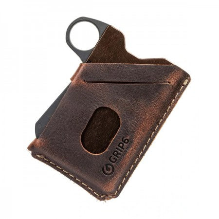 GRIP6　ウォレット　"WALLET + LEATHER AND LOOP"　(Bronze / Brown Leather)