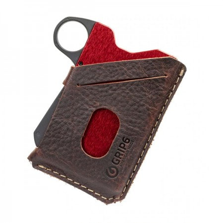 GRIP6　ウォレット　"WALLET + LEATHER AND LOOP"　(Ember / Brown Leather)