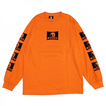 SKULL SKATES　"サーフロゴ ロングスリーブ Tシャツ"　(Orange)