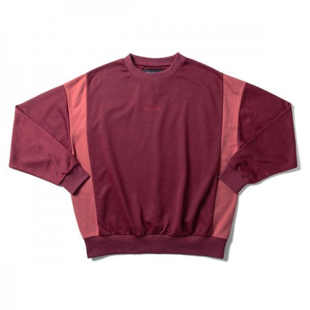 ★20%OFF★ Deviluse　クルースウェット　"PANEL CREWNECK"　(Burgundy)